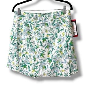 Ellen Tracy women’s size medium linen wrap floral mini skort new summer beach